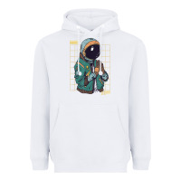 White astronaut space travel retro aesthetic streetwear t shirt Heavyweight Hoodie - minhPixels