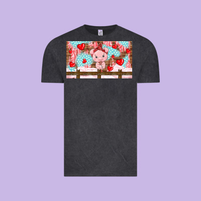 Cute Pig Vintage Tee Designed By Tumblerdesignbyshophia