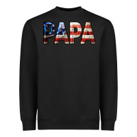American Flag Papa 4th Of July Heavyweight Sweatshirt | Teevron