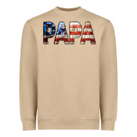 Mushroom American Flag Papa 4th of July Heavyweight Sweatshirt - LillyAllenDesigns