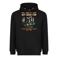 Black welcome to camp quitcherbitchin camping camp quitcherbitchin Heavyweight Hoodie - minhPixels