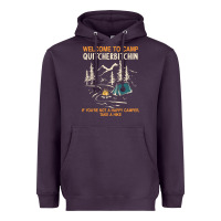 Plum welcome to camp quitcherbitchin camping camp quitcherbitchin Heavyweight Hoodie - minhPixels