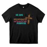 Black he has taken my brokenness and turned it into my p Heavy Core Tee - Artiststas