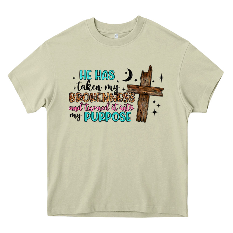 He Has Taken My Brokenness And Turned It Into My P Heavy Core Tee by Artiststas | Teevron