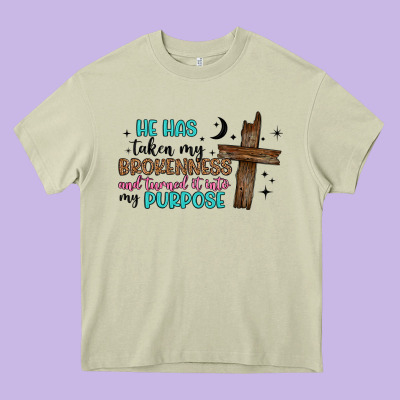 He Has Taken My Brokenness And Turned It Into My P Heavy Core Tee Designed By Artiststas