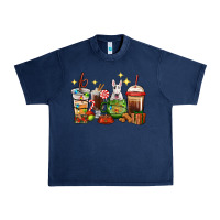 Navy Christmas coffee cups with Bull Terrier Urban Heavy Tee - RanaPortraitStore