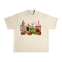 Sandshell Christmas coffee cups with Bull Terrier Urban Heavy Tee - RanaPortraitStore