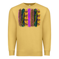 Antique Gold mardi gras fleur de lis and beads brush stroke Premium Sweatshirt - Artiststas