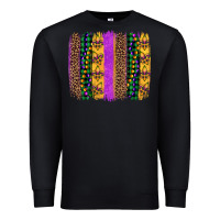 Black mardi gras fleur de lis and beads brush stroke Premium Sweatshirt - Artiststas