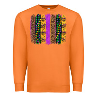 Mardi Gras Fleur De Lis And Beads Brush Stroke Premium Sweatshirt | Teevron