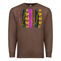 Chestnut mardi gras fleur de lis and beads brush stroke Premium Sweatshirt - Artiststas