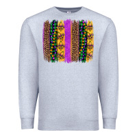 Heather Grey mardi gras fleur de lis and beads brush stroke Premium Sweatshirt - Artiststas
