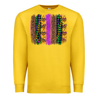 Lemon mardi gras fleur de lis and beads brush stroke Premium Sweatshirt - Artiststas