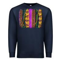 Navy mardi gras fleur de lis and beads brush stroke Premium Sweatshirt - Artiststas