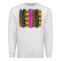 Oatmeal Heather mardi gras fleur de lis and beads brush stroke Premium Sweatshirt - Artiststas