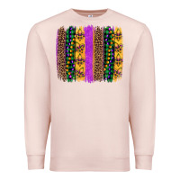 Pale Pink mardi gras fleur de lis and beads brush stroke Premium Sweatshirt - Artiststas
