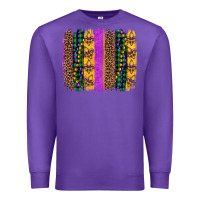 Purple mardi gras fleur de lis and beads brush stroke Premium Sweatshirt - Artiststas