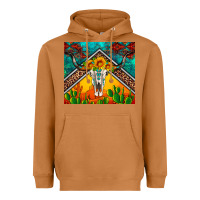 Meerkat western sunflowers longhorn bull skull Heavyweight Hoodie - Artiststas