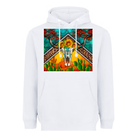 White western sunflowers longhorn bull skull Heavyweight Hoodie - Artiststas