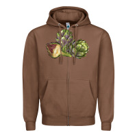 Chestnut Artichoke Zipper Hoodie - LillyAllenDesigns