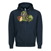 Navy Artichoke Zipper Hoodie - LillyAllenDesigns
