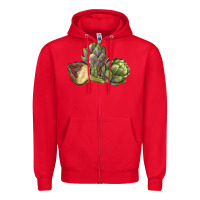 Red Artichoke Zipper Hoodie - LillyAllenDesigns