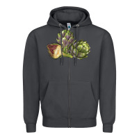 Smoke Artichoke Zipper Hoodie - LillyAllenDesigns
