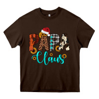 Chocolate Brown papa claus Heavy Core Tee - JahusDesignShop