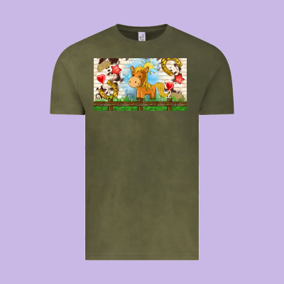 Cute Horse Vintage Tee Designed By Tumblerdesignbyshophia