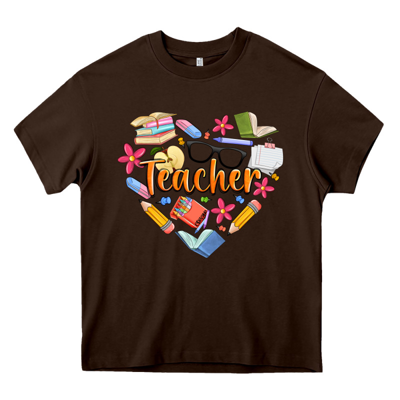Teacher Heart Heavy Core Tee by Artiststas | Teevron