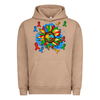 Pigment Burro autism sunflower ribbon Urban Hoodie - AdoDesignShop