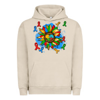 Pigment French Oak autism sunflower ribbon Urban Hoodie - AdoDesignShop