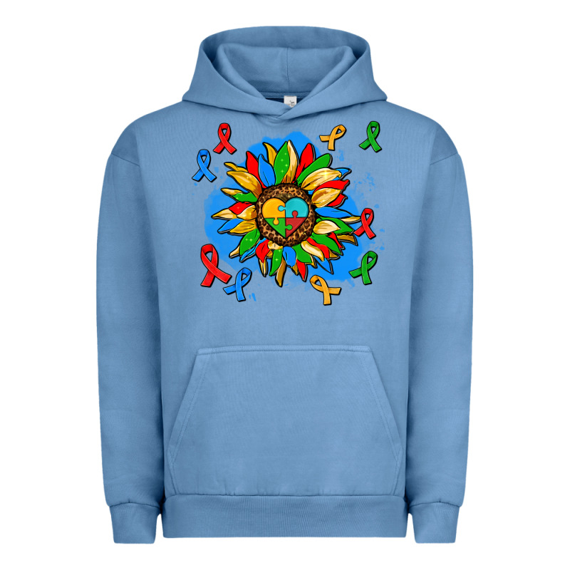 Autism Sunflower Ribbon Urban Hoodie by AdoDesignShop | Teevron