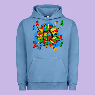 Autism Sunflower Ribbon Urban Hoodie Designed By Adodesignshop