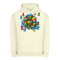 Pigment Pistachio autism sunflower ribbon Urban Hoodie - AdoDesignShop