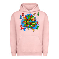 Pigment Salmon autism sunflower ribbon Urban Hoodie - AdoDesignShop