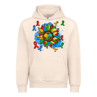 Sandshell autism sunflower ribbon Urban Hoodie - AdoDesignShop