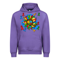 Tulip autism sunflower ribbon Urban Hoodie - AdoDesignShop