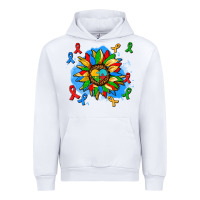 White autism sunflower ribbon Urban Hoodie - AdoDesignShop