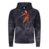 Cloud Black santa riding a bull Vintage Hoodie - CowGirlArtShop