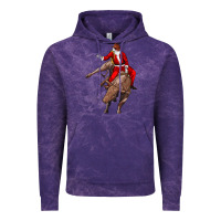 Cloud Purple santa riding a bull Vintage Hoodie - CowGirlArtShop