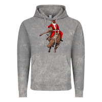 Cloud Rock santa riding a bull Vintage Hoodie - CowGirlArtShop