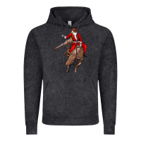 Vintage Black santa riding a bull Vintage Hoodie - CowGirlArtShop