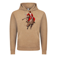Vintage Coffee santa riding a bull Vintage Hoodie - CowGirlArtShop