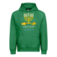 Emerald this is how we jew it funny jewish ugly hanukkah christmas Urban Hoodie - minhPixels