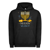 Pigment Black this is how we jew it funny jewish ugly hanukkah christmas Urban Hoodie - minhPixels