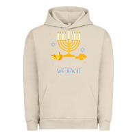 Pigment French Oak this is how we jew it funny jewish ugly hanukkah christmas Urban Hoodie - minhPixels