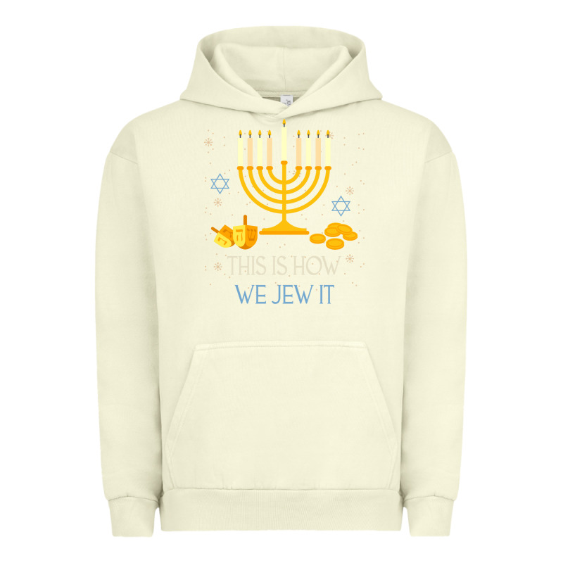 This Is How We Jew It Funny Jewish Ugly Hanukkah Christmas Urban Hoodie by minhPixels | Teevron