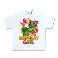 White 2rd birthday girl t rex pink Urban Heavy Tee - CowGirlArtShop