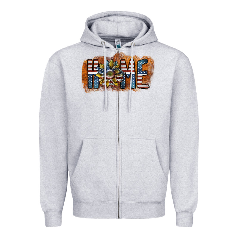 Home America Zipper Hoodie by SublimationCraftShop | Teevron